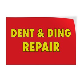 Decal Stickers Multiple Sizes Dent & Ding Repair Advertising Printing Industrial Vinyl Safety Sign Label Automotive 12x8Inches