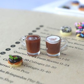 1Pc Brown Miniature Coffee Cups,Model Dollhouse Doll House Accessories,Christmas Birthday Gifts for Women Friends Boys Girls Ornament Dollhouse Decoration Mini Decor Dollhouse Accessories