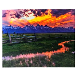 Sunset at Grand Teton 500 Pieces Jigsaw Puzzles for Adults, Teens and Kids by Page Publications