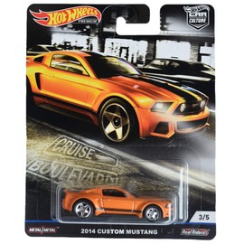 Hot Wheels Car Culture Cruise Boulevard 2014 Custom Mustang 3/5, Burnt Orange