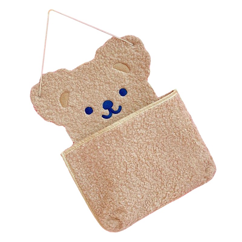 Wall Hanging Storage Bag Cute Bear Shape Large Capacity Wall