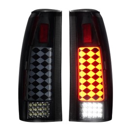 Bomusou LED Tail Light Fit for Chevy & GMC C/K 1500 88-99, for C/K 2500 3500 88-00, for C/K 1500 2500 Suburban 92-99, for Blazer 92-94, for Tahoe 1995-1999, for Yukon, for Escalade 99-00, Smoke Lens