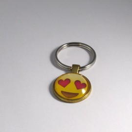 Unbranded Heart Eyes Emoji Keychain