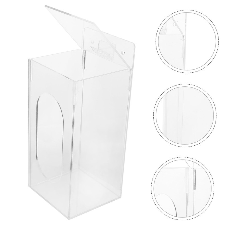 VICASKY Acrylic Face Mask Dispenser Wall Mount Holder for Gloves