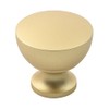 Alzassbg 5 Pack Matt Gold Cabinet Knobs, 1-1/4 Inch(31.5mm) Diameter