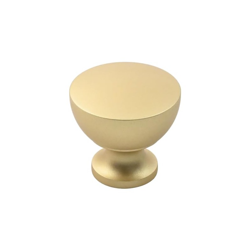 Alzassbg 5 Pack Matt Gold Cabinet Knobs, 1-1/4 Inch(31.5mm) Diameter