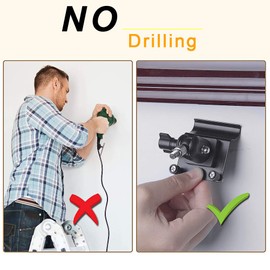 [Upgraded Version] HOLACA Vinyl Siding Clips for Arlo Ring Eufy Security Camera, Siding Cam Hanger Hooks for Mounting Home Security System, Weatherproof Stainless Steel Material (2 Pack, Black)