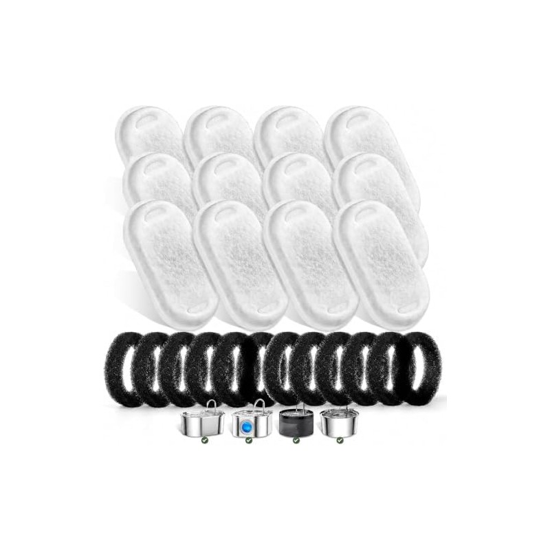 12 Pcs Filtros para Fuentes para Gatos de 67 oz