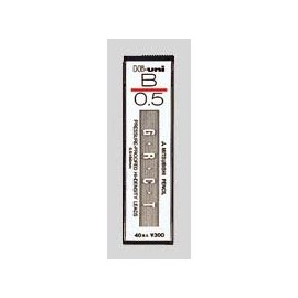 Mitsubishi Pencil Hi-uni Hi-Uni Sharp Refill, 0.5mm B, HU05300-B, Set of 2