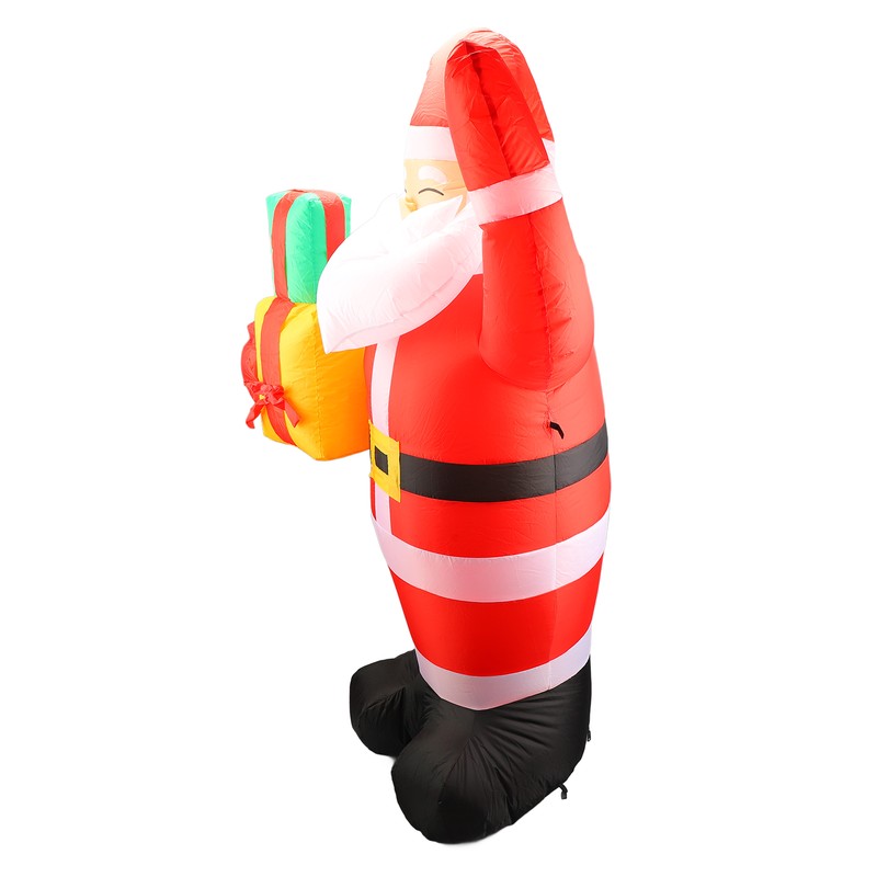 4.92ft Inflatable Outdoor Santa Decoration with Built in LEDs for