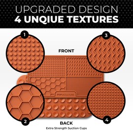 Pup Culture Dog Lick Mat for Dogs, Feeding Pad for Anxious Pets Plus 4 Different Puzzles for Brain Stimulation, Supports Mental, Dental, and Digestive Health, Bite Resistant and Heavy Duty