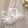 Olbye Women's Wedding Fingerless Rhinestone Lace Gloves - Lace Bow