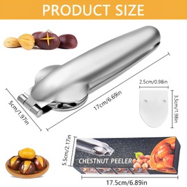 AHEJIOO Chestnut Cutter Stainless Steel Chestnut Cutter, Chestnut Cutter, Chestnut Cutter, Kestane Kesici, for Walnuts, Chestnuts, Nuts