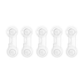 Cabinet Door Locks for Baby Proof and Child Safety,Baby Locks,Fridge Locks for Kids,Cabinet Locks with Adhesive for Drawer Cupboards Pantry Door Oven Closet and Pantry, Childproof Door Latch (5 Pack)