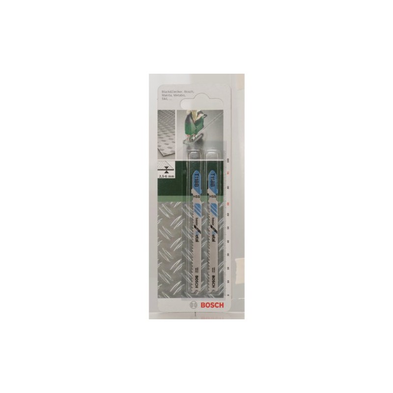 Bosch Accessories 2x Jigsaw Blade HSS T118B Basic for Metal