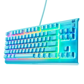 SteelSeries Apex 3 TKL Aqua RGB Gaming Keyboard — Tenkeyless Compact Form Factor — 8-Zone RGB Illumination — Water and Dust Resistant — Whisper-Quiet Gaming Switch