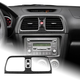 AIRSPEED for Subaru Impreza 2005 2006 2007 Center Air Vent Outlet Frame Cover Carbon Fiber Center Console Interior Trim Accessories, Black
