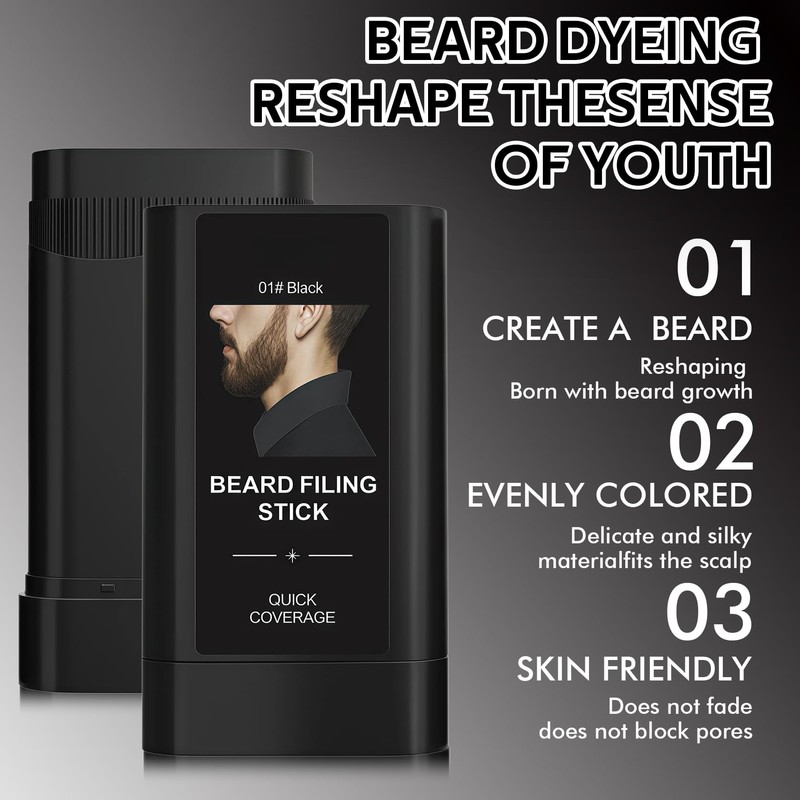 Beard Pencil Filler for Men,Beard Pen Filler Long Lasting Coverage