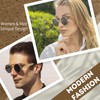 FEISEDY Retro Round Steampunk Sunglasses Lennon Hippie Glasses Metal Frame