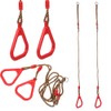 Children Adult Pull up Rings Plastic Trapeze Swing Triangular Gym