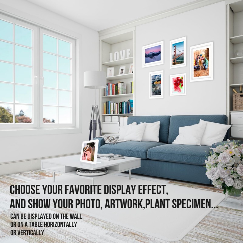 Floating frame 10 * 8 inches white color