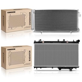 A-Premium Engine Coolant Radiator & A/C Condenser Cooling Kit Compatible with Subaru Forester 2009-2013, Impreza 2008-2011, Crosstrek 2016-2017, XV Crosstrek, Automatic Transmission, 2-PC Set