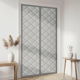 Entrance Door Draft Stopper Windproof Vinyl Curtain for Cold Protection - Bristle Type Heating 90x210cm (S)