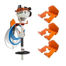 OSROENE Weedeater Hanger, 3 Pack Weed Eater Hanger for Wall, Heavy Duty Weed Wacker Hooks for Garage, Garage Organization Storage Shed Organizer Mounted Trimmer Rack