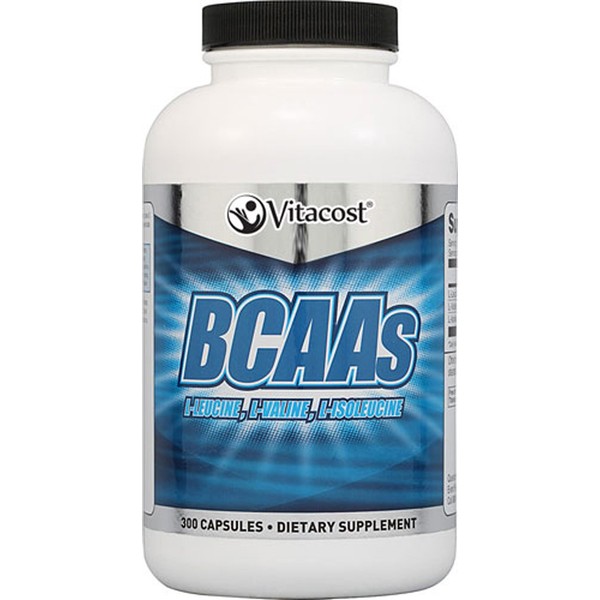 Vitacost BCAAs L-Leucine, L-Valine, L-Isoleucine - 2,400 mg per Serving - 300 Capsules