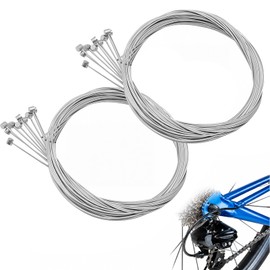 20 Pieces Bike Brake Cables Bike Gear Cable Set, 10 Pieces 2 m Brake Cables for Bicycles, 10 Pieces 2 m Gear Cables for Bicycles, Bicycle Brake Cable Brake Cable Kit for Mountain Road Bike Repair