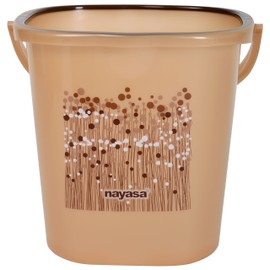 Nayasa Plastic Bathroom Set -Brown - 6 Piece