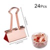 LELE LIFE Same Size Rose Gold Binder Clips, 24 Pieces,