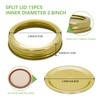 Gold 15Pcs 70mm/2.76" Canning Lids with Rings Regular Mouth for
