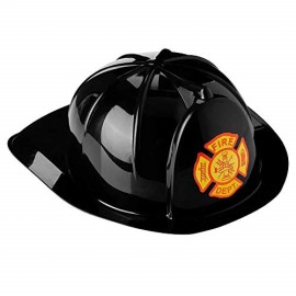 Dress Up America Firefighter Helmet - Fireman's Hat for Kids & Adults - Black, Adults