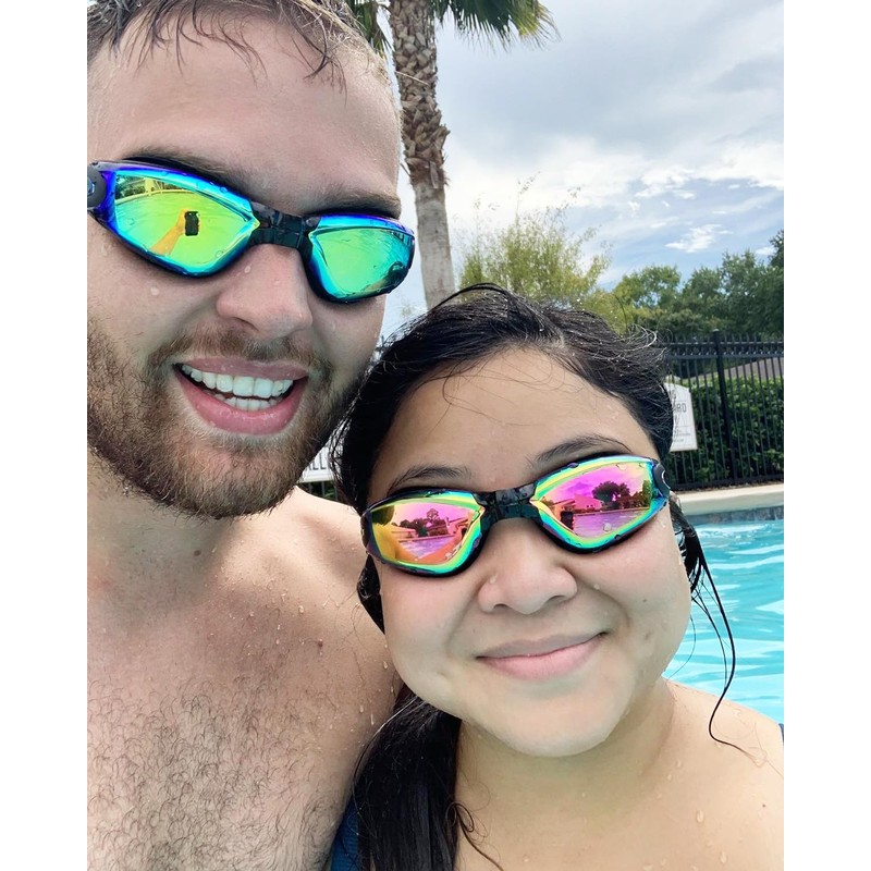 Aegend Swim Goggles, 2 Pack UV Protection, Adjustable, Anti Fog