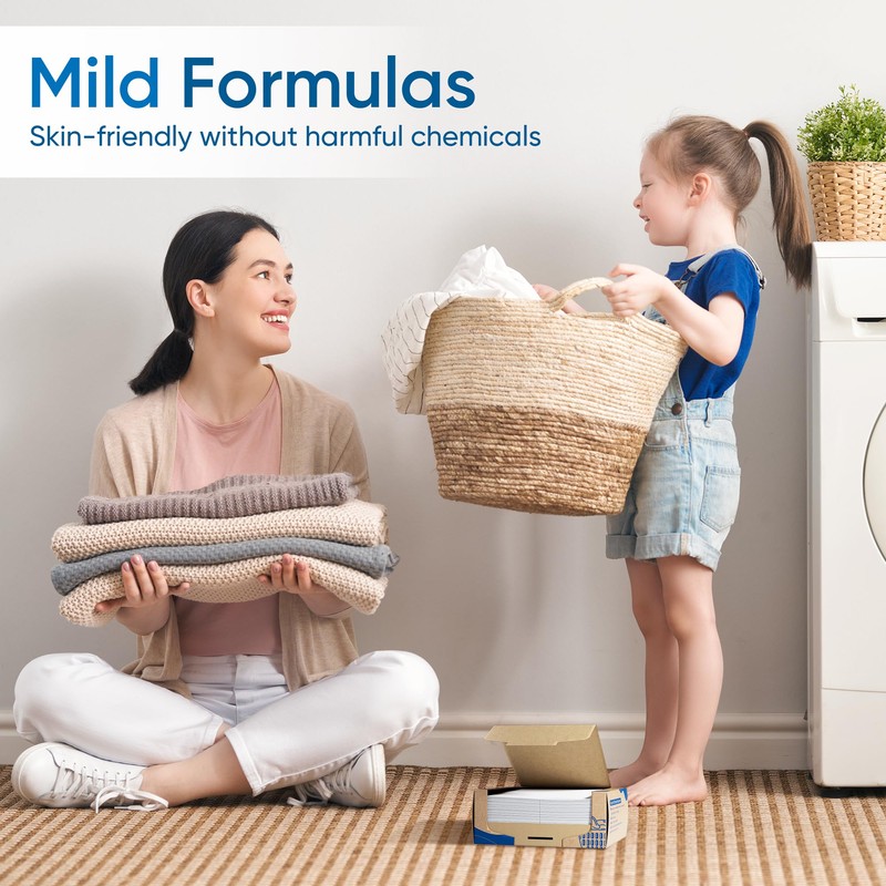Fragrance Free Laundry Detergent Sheets Travel Eco-friendly 300 Loads Fisroa