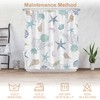 Ttincceer Nautical Coastal Shower Curtain, Coral Conch Starfish Seashell Bathroom