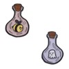 2Pcs Bee Ghost Drift Bottle Enamel Pin Cartoon Animal Bottle
