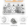 230 Pieces Flat Washers Set 304 Stainless Steel Washers Assortment