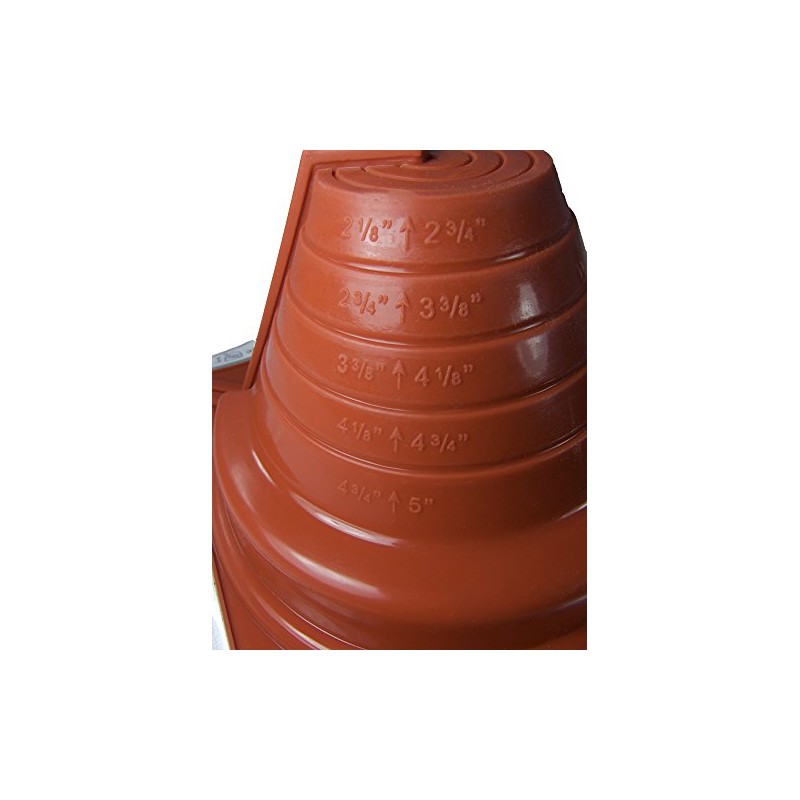 #3 (DC203REC) DEKTITE Square Base Combo Pipe Flashing Boot: RED