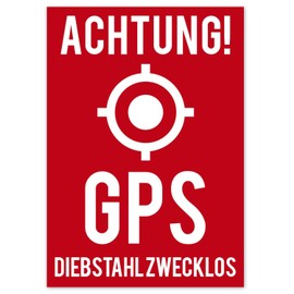 foliado® AVAS-004 Pack of 6 Stickers A8 7.4 x 5.2 cm Safety Protection Against Theft – Ideal for Deterrent Objects (GPS – Theft Purpose)