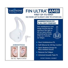 Earphone Connection Fin Ultra Ambi Two Way Radio Clear Medium Earpiece Eartip for Clear Acoustic Audio Tube Elbow