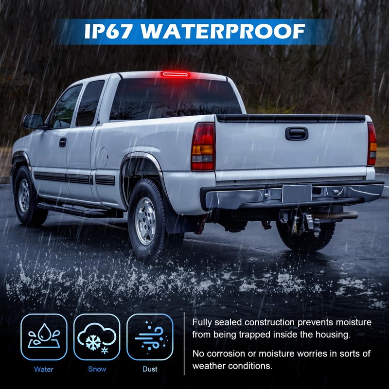 SHINEFIT LED 3rd Brake Light Replacement for 1999-2006 Silverado Sierra