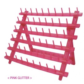 Dream Premium 60 Spool Glitter Braiding Hair Rack (Glitter Pink)
