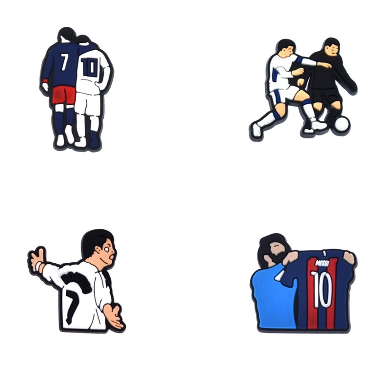 30 Pcs Sports Shoe Charms Football Pins Charms Soccer Shoe