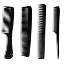 4 Stück Breiter Zahnkamm Kit, Profi Friseur Kamm, Barbier Haarstyling Salon Lockenkamm Hitzebeständiger Antistatischer Carbon Kamm, Hair Comb für Männer und Frauen,kamm männer,Kamm,haarkamm