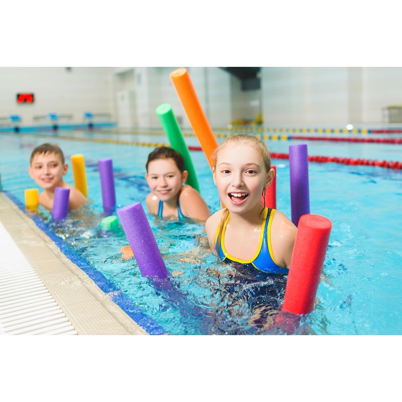 Chochkees Purple Pool Noodles Swimming Hollow Core Foam Tube, Floating
