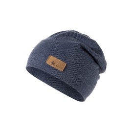 Sterntaler Beanie Ribs - Slouch Beanie Knitted with Stylish Envelope - Lightweight Hat for Babies - Beanie Boys with Fine Rib Pattern, navy