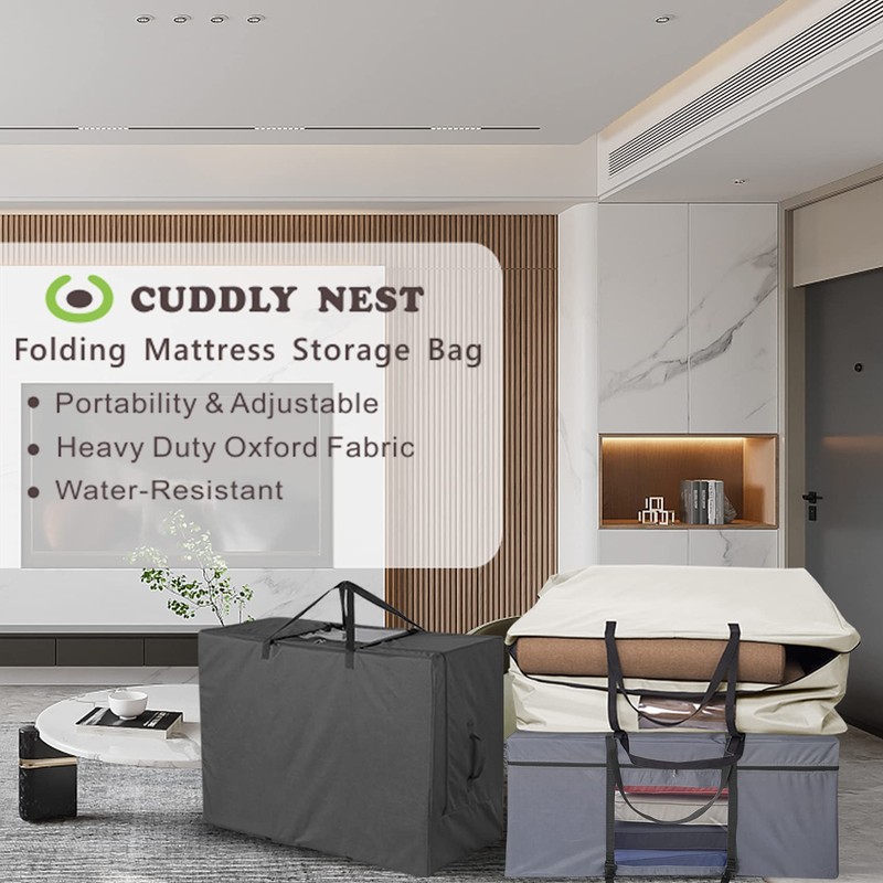 Cuddly Nest Folding Mattress Storage Bag - Heavy Duty Carry