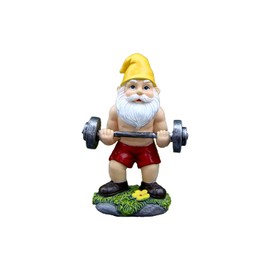 Fayemint Muscular Gnomes Training Gnome Garden Ornament Gnome for Yard Lawn Patio Indoor